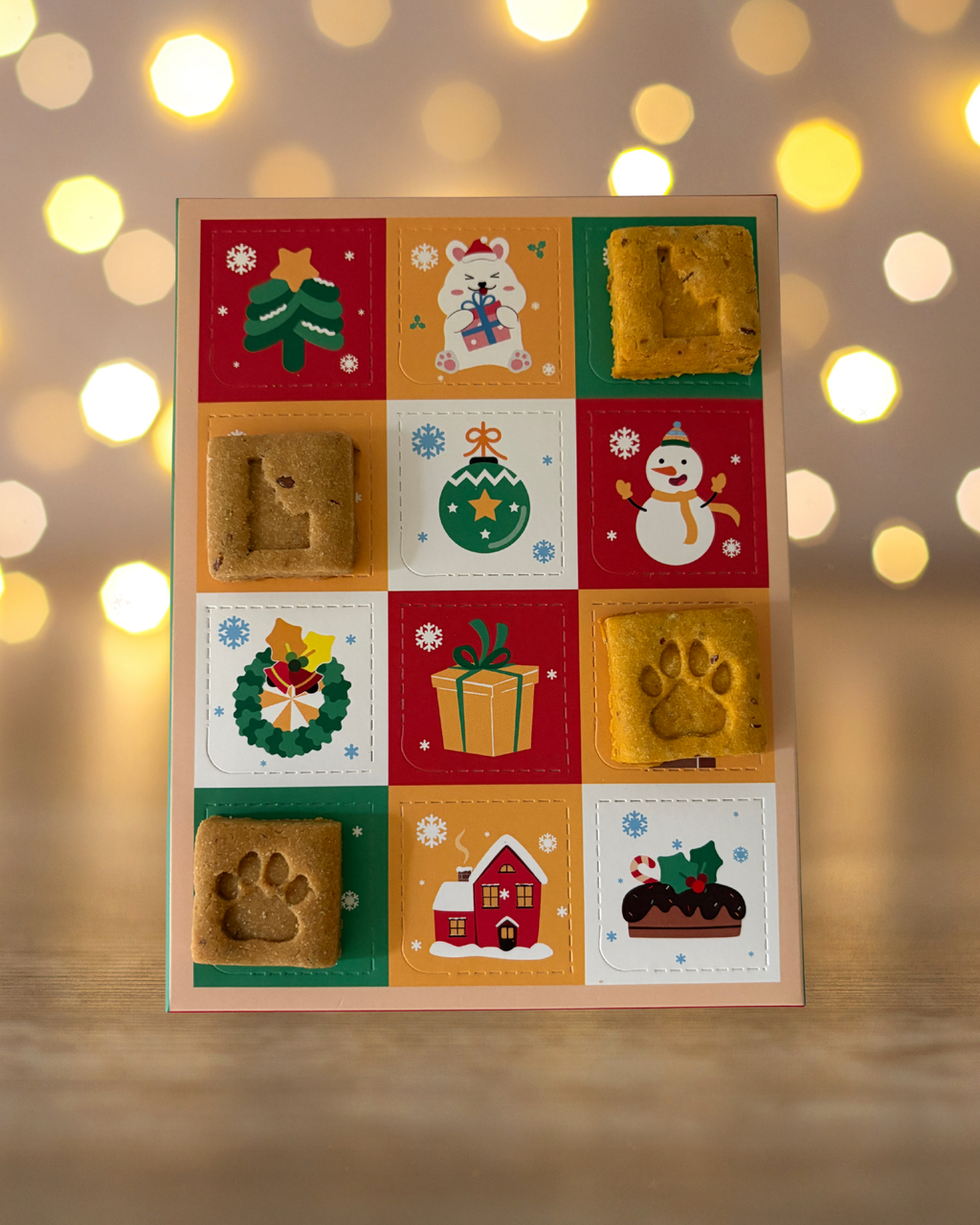 Mini 12 Day Advent Calendar for Dogs – Peanut Butter and Pumpkin Squares