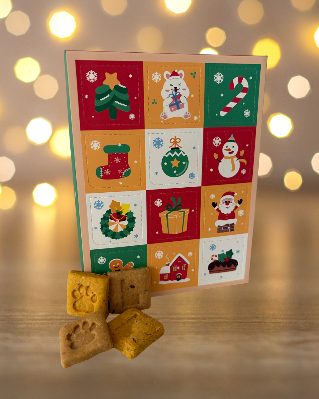Mini 12 Day Advent Calendar for Dogs – Peanut Butter and Pumpkin Squares