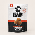 Idaho Barkery Pumpkin Heart Treat Bag - 4oz, plant-based, grain-free, all natural dog treats
