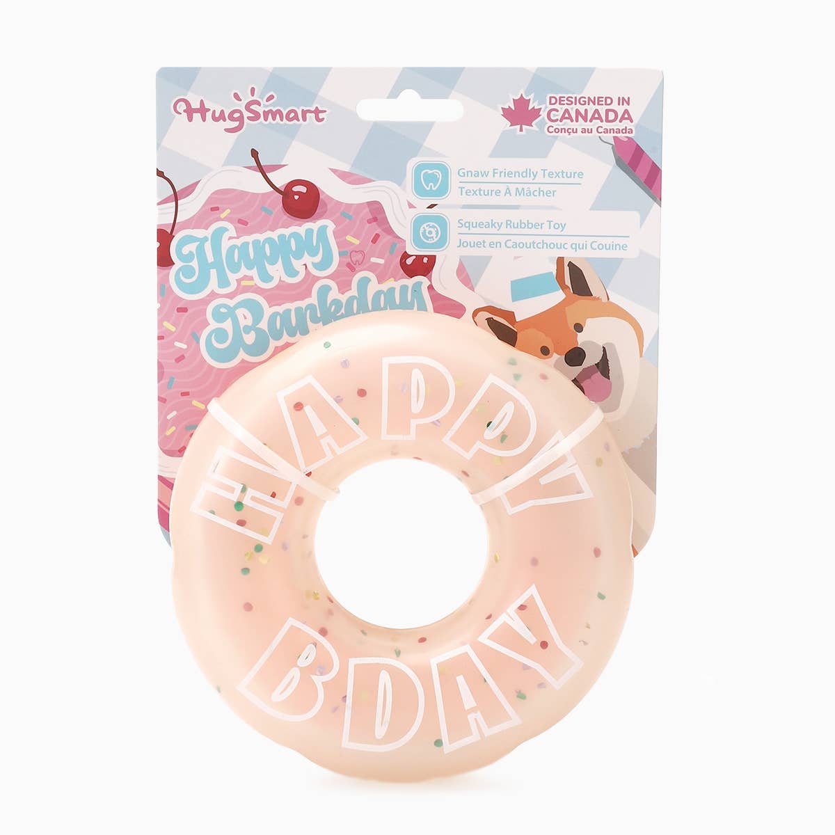 Yappy Birthday Donut - Rubber Toy
