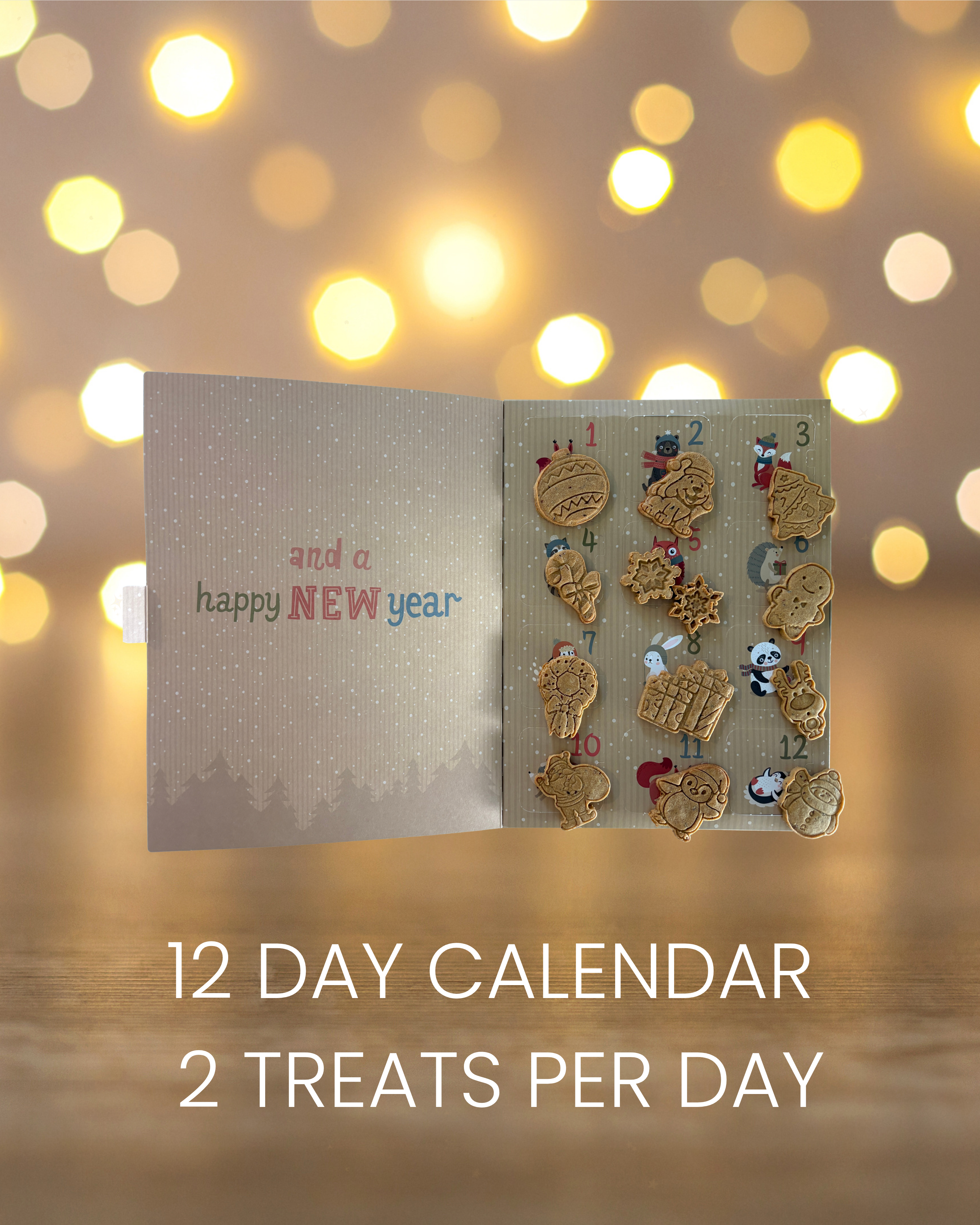 12 Days of Christmas Advent Calendar for Dogs - Peanut Butter Treats
